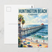 Huntington Beach VS Briefkaart (Voorkant / Achterkant)