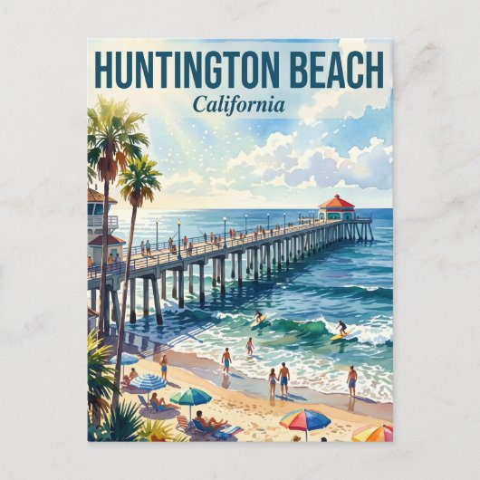 Huntington Beach VS Briefkaart (Voorkant)
