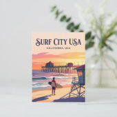 Huntington Beach VS Briefkaart (Staand voorkant)