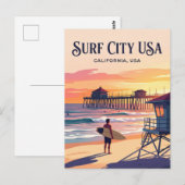 Huntington Beach VS Briefkaart (Voorkant / Achterkant)