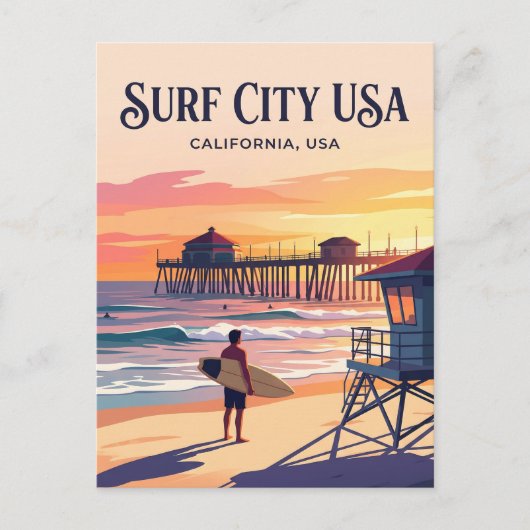 Huntington Beach VS Briefkaart (Voorkant)