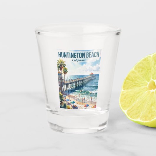 Huntington Beach VS Shot Glas (Voorkant)