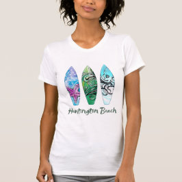 Huntington Beach Waterverf Surfboards T-shirt