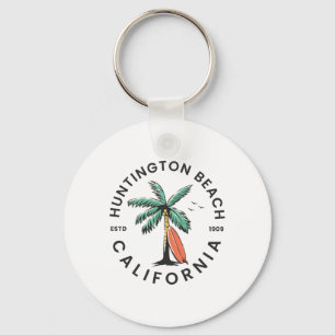 Huntington Californië Strand Surfen Zomer Vakantie Sleutelhanger