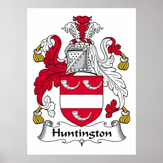 Huntington Family Crest Poster (Voorkant)