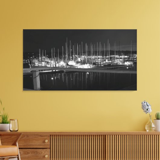 Huntington Harbor, New York Canvas Afdruk (Insitu (Woonkamer))