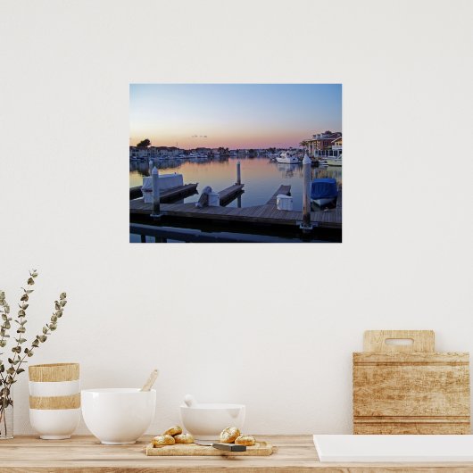 Huntington Harbour Sunset Poster (Keuken)