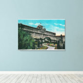Huntington Hotel en GroundsPasadena, CA Canvas Afdruk (Insitu (Houten vloer))