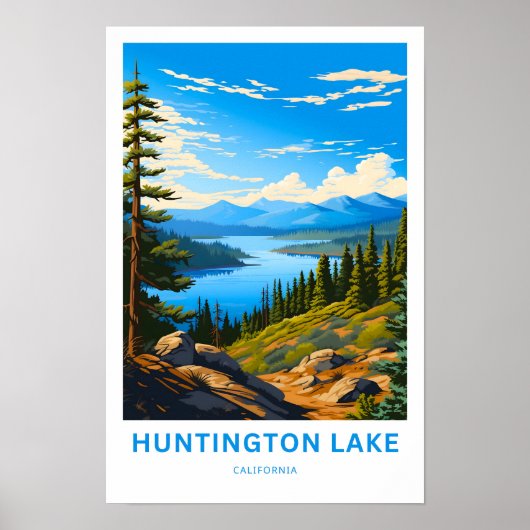 Huntington Lake California Reisprint Poster (Voorkant)