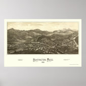 Huntington, MA Panoramic Map - 1886 Poster (Voorkant)