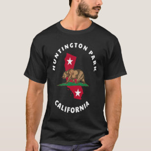 Huntington Park California, Vlag en Beer Badge T-shirt