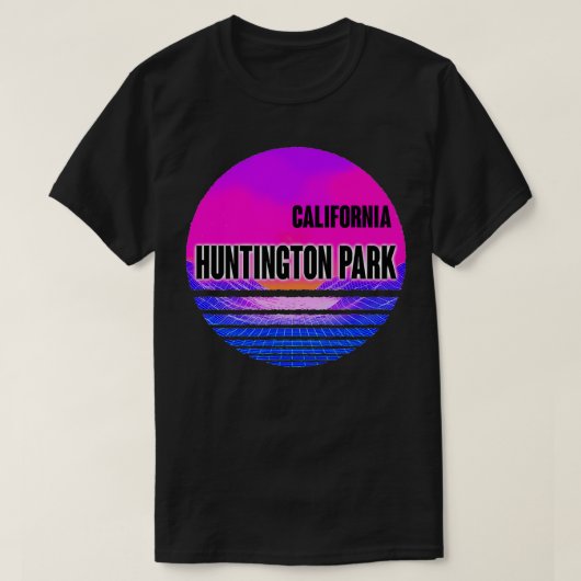 Huntington Park Vaporwave California T-shirt (Design voorkant)