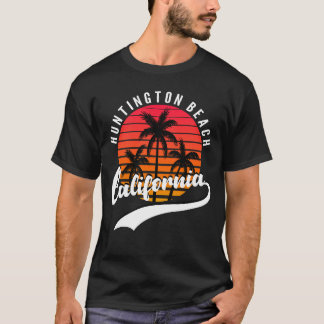 Huntington Retro Sunset Mannen BT-shirt T-shirt