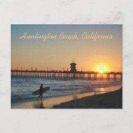 Huntington-strand bij Sunset Briefkaart