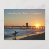 Huntington-strand bij Sunset Briefkaart (Voorkant)