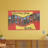 Huntington, West Virginia - Grote Letter-scènes Canvas Afdruk (Insitu (Woonkamer))