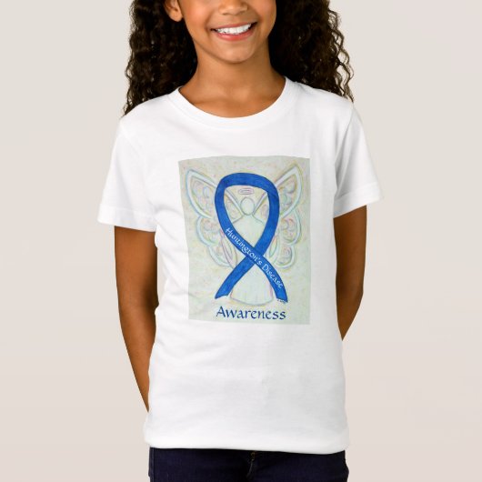 Huntington's Disease Awareness Blue Ribbon Shirt (Voorkant)