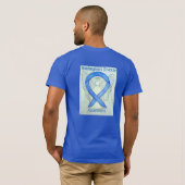 Huntington's Disease Awareness Blue Ribbon T-shirt (Achterkant volledig)