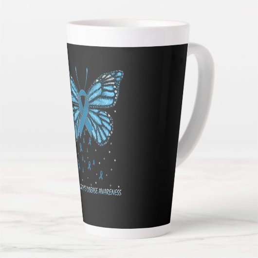 Huntington's Disease Awareness Butterfly Latte Mok (Rechterhoek)
