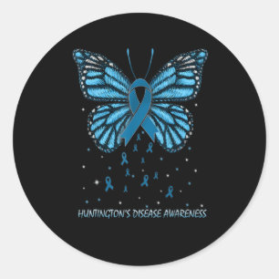 Huntington's Disease Awareness Butterfly Ronde Sticker