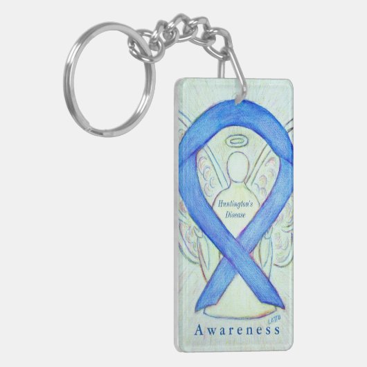 Huntington's Disease Awareness Ribbon Sleutelhange Sleutelhanger (Voorkant Links)