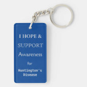 Huntington's Disease Awareness Ribbon Sleutelhange Sleutelhanger (achterkant)