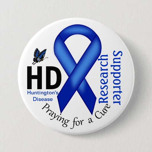 Huntington's Disease HD Awareness Research Support Ronde Button 7,6 Cm (Voorkant)