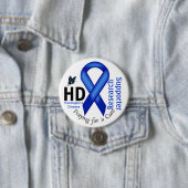 Huntington's Disease HD Awareness Research Support Ronde Button 7,6 Cm (In situ)