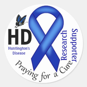 Huntington's Disease HD Awareness Research Support Ronde Sticker