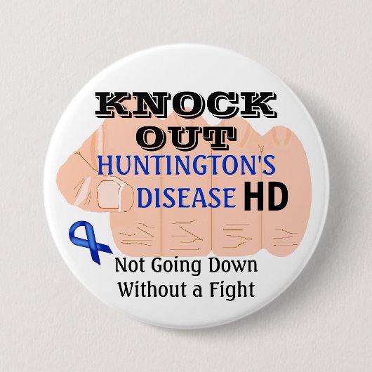 Huntington's Disease HD Awareness Ronde Button 7,6 Cm (Voorkant)