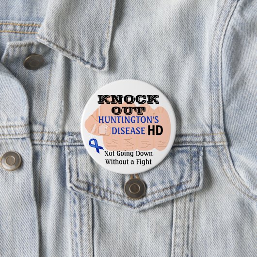 Huntington's Disease HD Awareness Ronde Button 7,6 Cm (In situ)