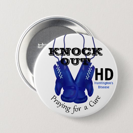 Huntington's Disease HD Awareness Ronde Button 7,6 Cm (Voorkant /achterkant)