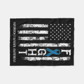 Huntingtons Disease Krijger VS Vlag Fleece Deken (Voorkant (Horizontaal))