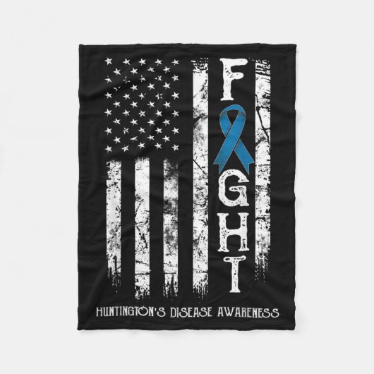 Huntingtons Disease Krijger VS Vlag Fleece Deken (Voorkant)