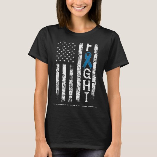 Huntingtons Disease Krijger VS Vlag T-shirt (Voorkant)