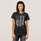 Huntingtons Disease Krijger VS Vlag T-shirt (Voorkant volledig)