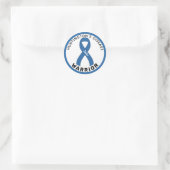 Huntington's Disease Warrior Ribbon White Ronde Sticker (Tas)