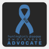 Huntington's Ziekteadvocaat Black Square Sticker (Voorkant)