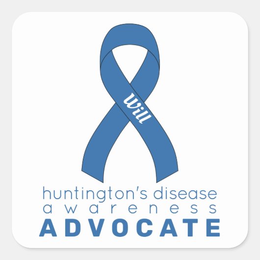 Huntington's Ziekteadvocaat White Square Sticker (Voorkant)
