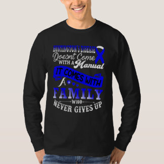 Huntington's Ziektebewustzijnsblauw lintfamilie T-shirt