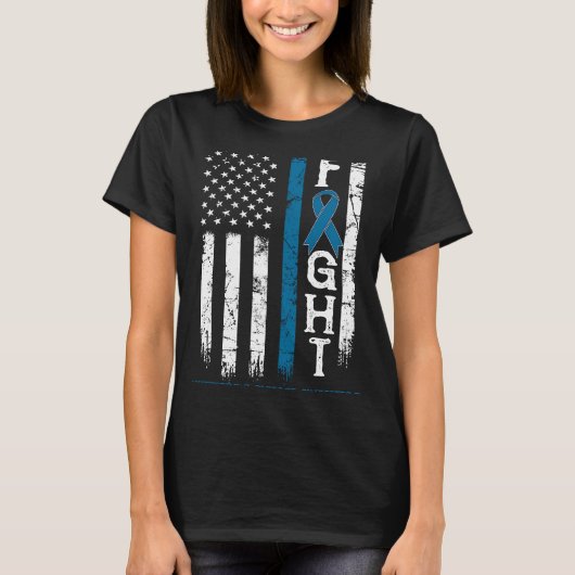Huntington's Ziekteweerder Amerikaanse vlag T-shirt (Voorkant)