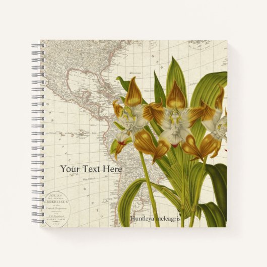 Huntleya Meleagris Orchidee Notitieboek (Voorkant)