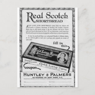 Huntly and Palmers auld lang syne short brood Briefkaart