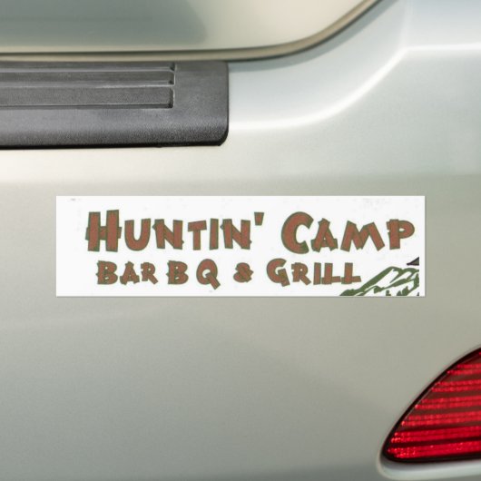 Huntn' Camp BarBQ & Grill Bumpersticker (Op auto)