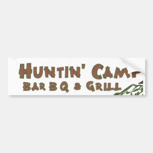 Huntn' Camp BarBQ & Grill Bumpersticker (Voorkant)