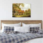 Huntsman and Hounds, 1809 (olie op doek) Canvas Afdruk (Insitu (Slaapkamer))