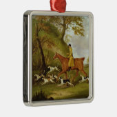 Huntsman and Hounds, 1809 (olie op doek) Metalen Ornament (Rechts)