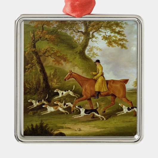 Huntsman and Hounds, 1809 (olie op doek) Metalen Ornament (Voorkant)