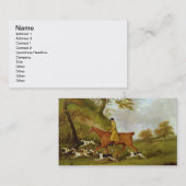 Huntsman and Hounds, 1809 (olie op doek) Visitekaartje (Voorkant / Achterkant)
