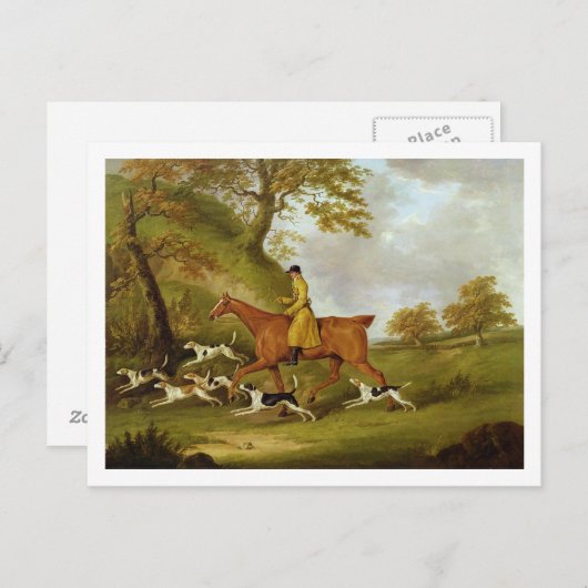 Huntsman en Honden, 1809 (olie op canvas) Briefkaart (Voorkant / Achterkant)